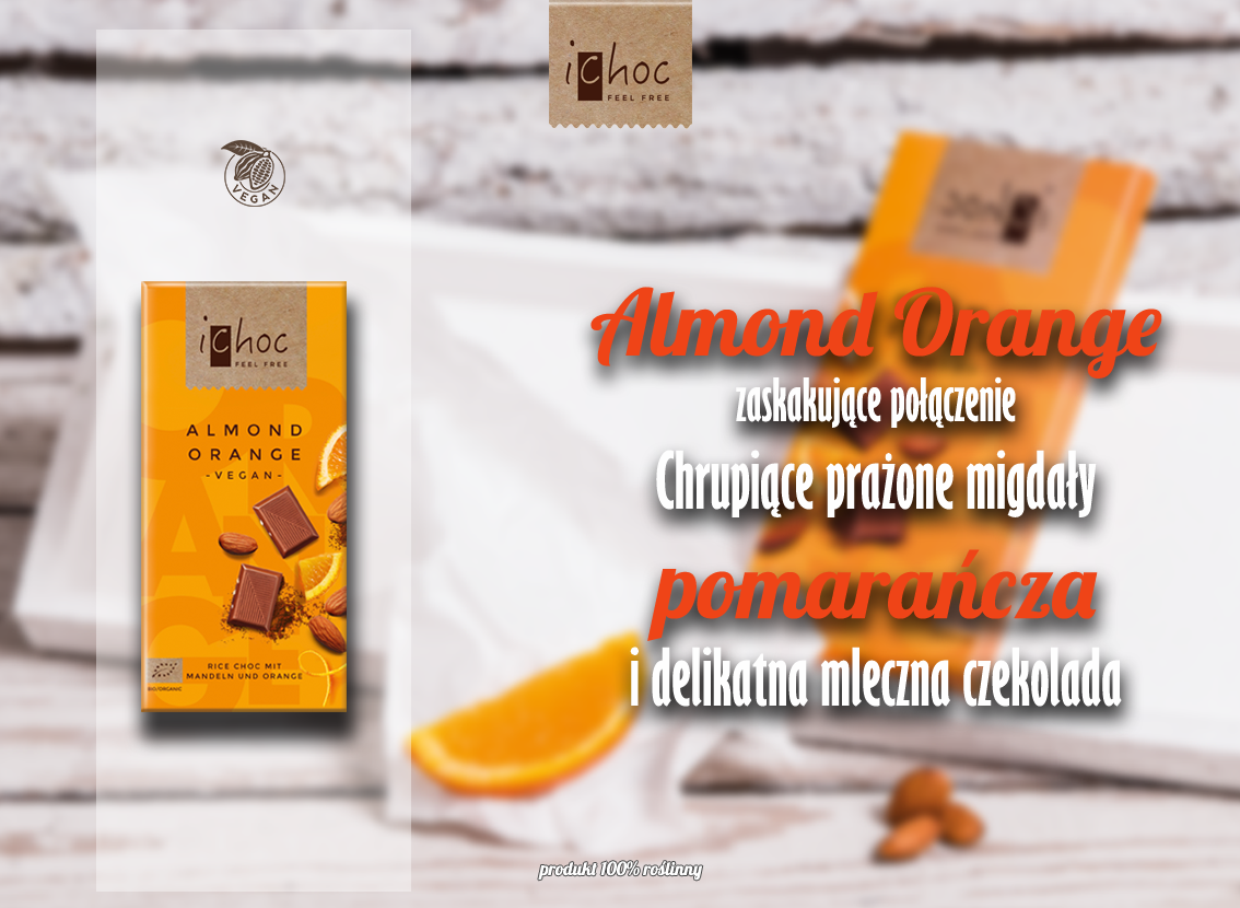 iChoc Almond Orange BIO czekolada