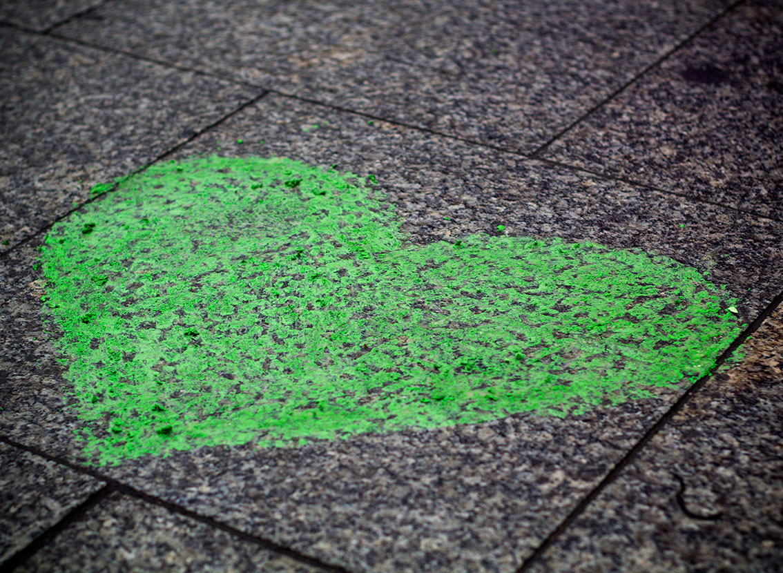 zielone serce