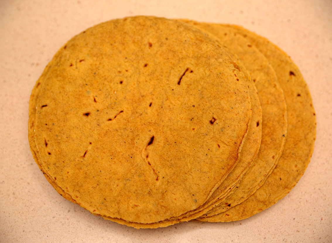 Gluten-free Molino tortillas with a broad bean paste